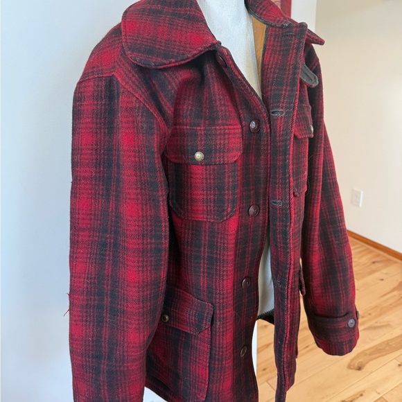 Mackinaw Woolrich Red and Black Plaid Field Jacket/RARE - Picture 5 of 10